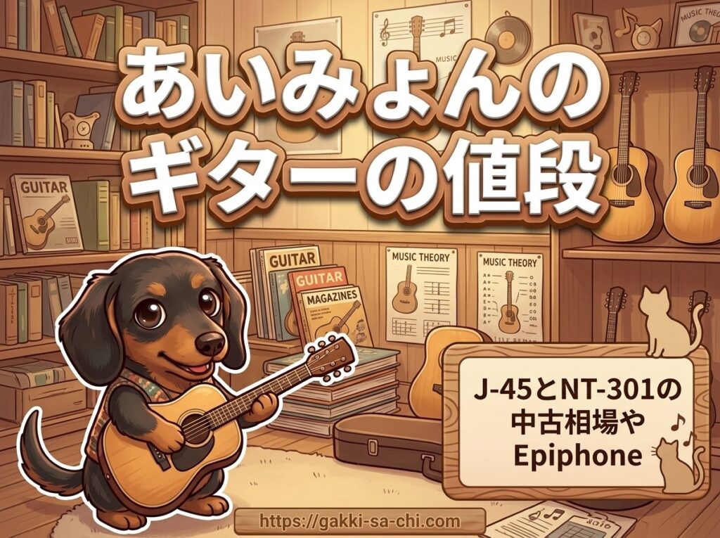 【あいみょんのギターの値段】J-45とNT-301の中古相場やEpiphone