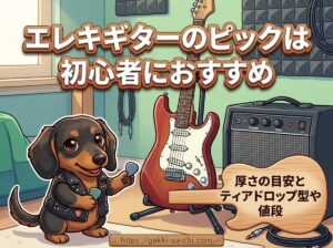 【エレキギターのピックは初心者におすすめ】厚さの目安とティアドロップ型や値段
