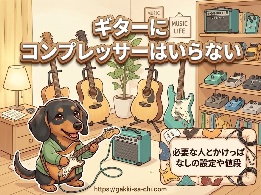 【ギターにコンプレッサーはいらない】必要な人とかけっぱなしの設定や値段