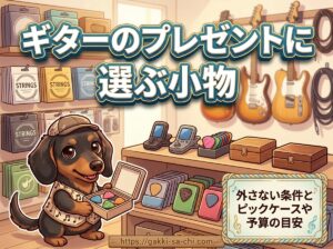 【ギターのプレゼントに選ぶ小物】外さない条件とピックケースや予算の目安
