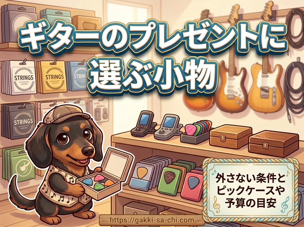 【ギターのプレゼントに選ぶ小物】外さない条件とピックケースや予算の目安
