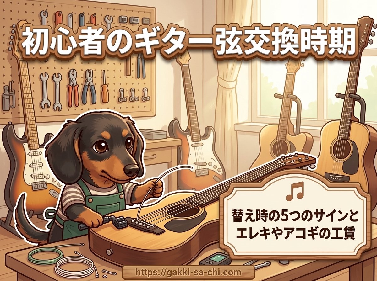 【初心者のギター弦交換時期】替え時の5つのサインとエレキやアコギの工賃
